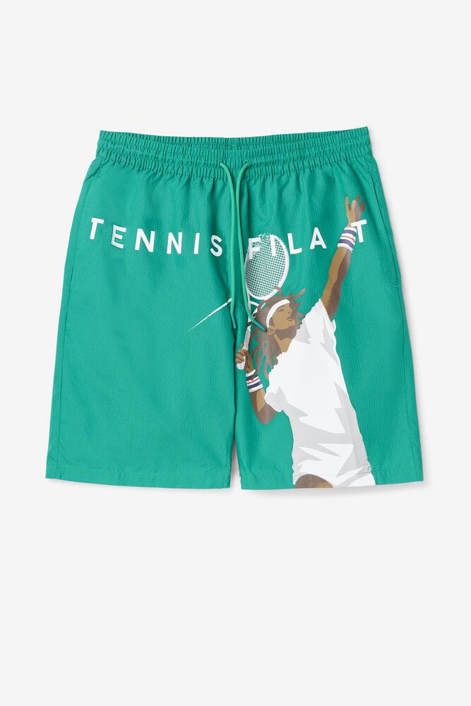 Fila Shorts Cook Seersucker Mens Green - India UGZ-427913